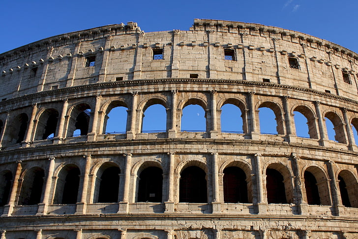 Koloseum, povijesne, Drevni, arhitektura, Povijest, Rim, Italija