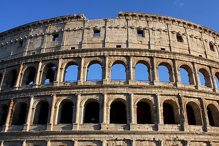 Coliseu, histórico, antiga, arquitetura, história, Roma, Itália