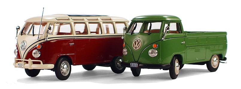 VW bulli, modellbiler, fritid, hobby, transport, bil, transportmiddel