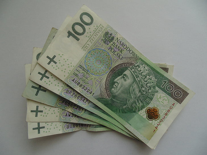 bankovky, peníze, Polština, Polsko, hotovost, PLN, Bill