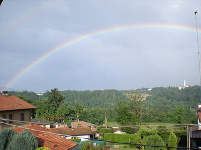 rainbow, sky, nature, colors