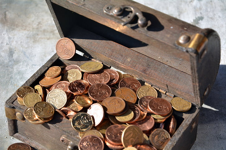 copper, money, container, finance, coin, currency, business
