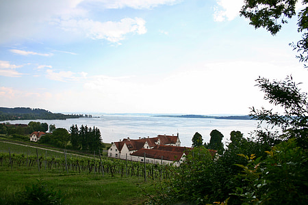 Konstanz Gölü, banka, Göl, manzara, Panorama, Outlook, evleri