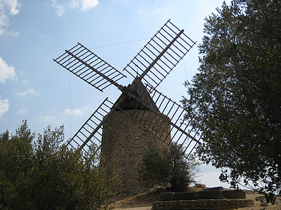 windmill, arms, power, wind, energy, mill, nature