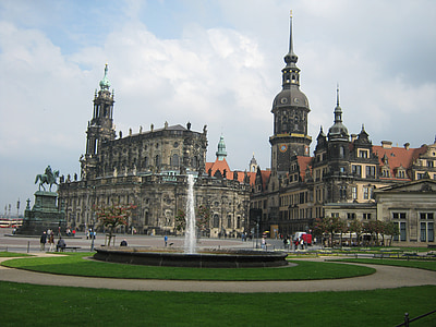 dresden, old town, germany, church, cathedral