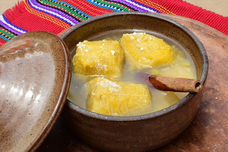 banány, typické, Škorica, jedlo, typické jedlo, Guatemala