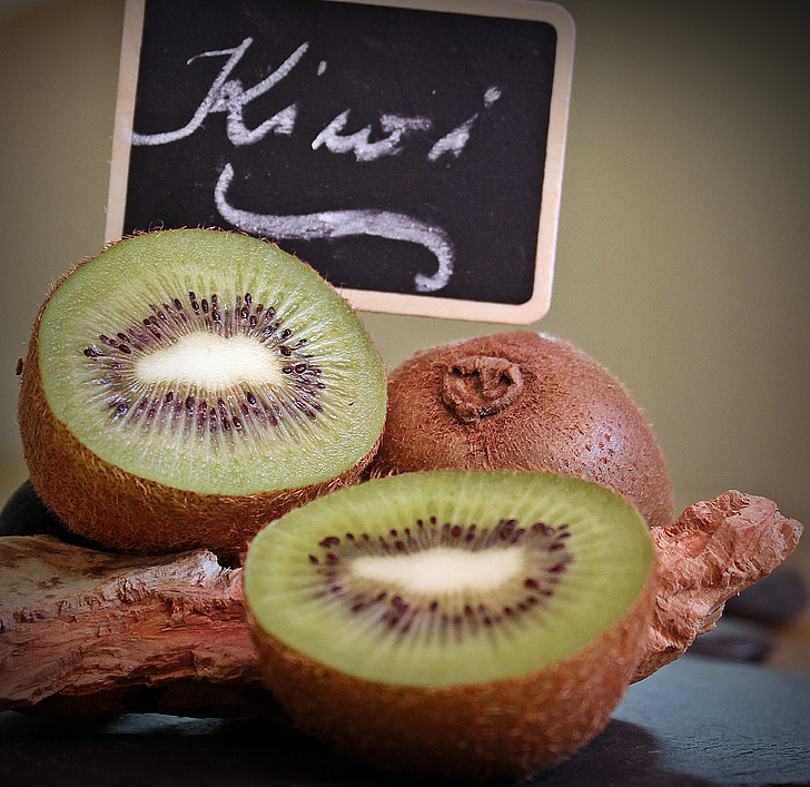 Kiwi, frukt, friska, vitaminer, mat, äta, Söt