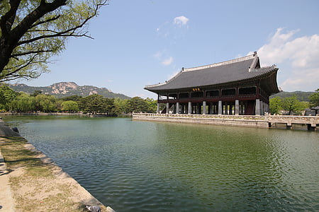 gyeongbuk palace, förbjudna staden, Joseondynastin, Kungliga slottet, gyeonghoeru