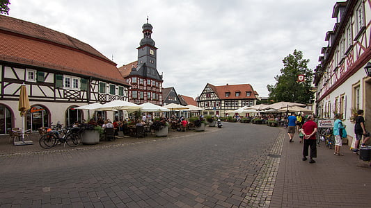 Lorsch, óváros, városháza, panoráma