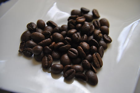 café, coração, grãos de café, Ana lina artline