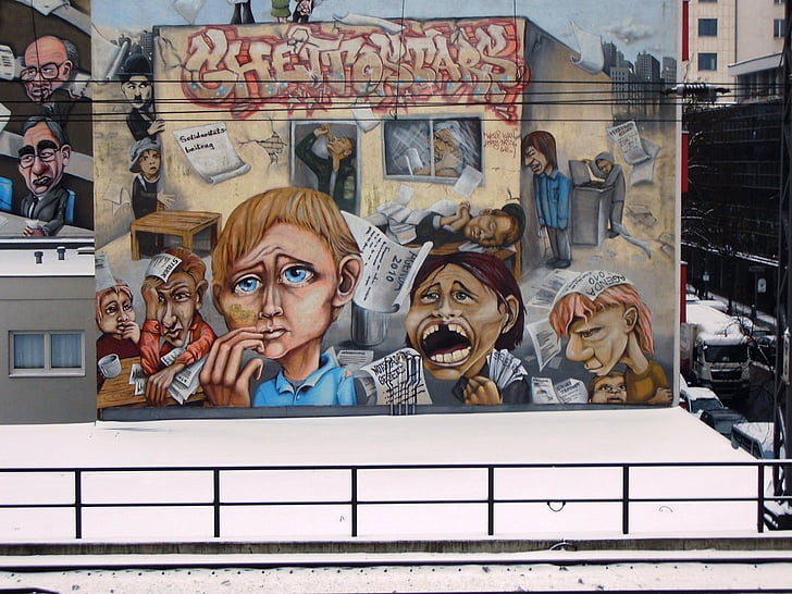 Berlino, città, parete, Graffiti, Germania Est, Germania ovest, DDR