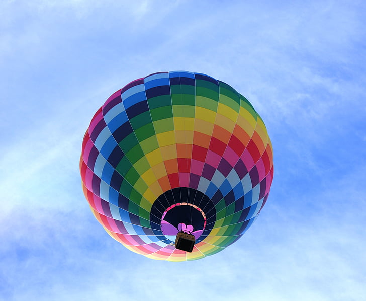 kaland, légi sportok, léggömb, ballon-dob, világos, színes, színek