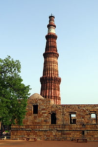 Qutb minar, Qutub minar, Qutab, islamiska monument, Unescos världsarvslista, Delhi, monumentet
