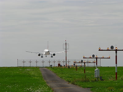 landing, tilnærming, fly, ILS, instrument landing system