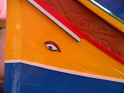 Luzzu, barca variopinta, Colore, colorato, barca da pesca, barca di legno, Fenicia