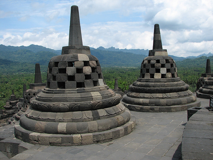 stúpa, Borobudur, barabudur, mahájána, buddhistický chrám, Magelang, Java