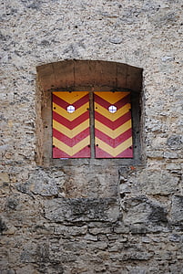 janela, habsburg fechado, Suíça, parede - recurso de construção, sinal, arquitetura