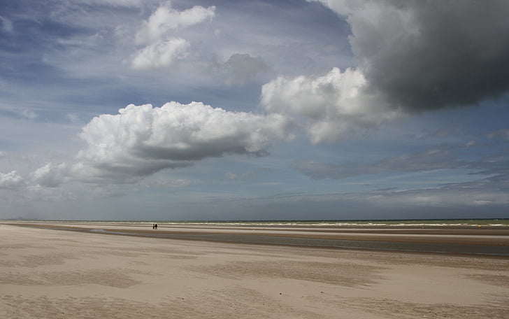 Bãi biển, tôi à?, Bãi biển cát trắng, Cát, mây - sky, bầu trời, Thiên nhiên