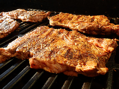 barbecue, alla griglia, griglia, carne, bistecca, delizioso, gustoso