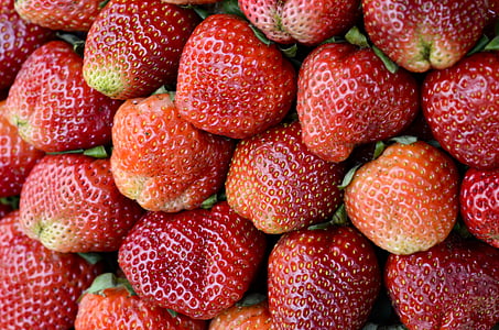 jordbær, rød, Dalat, Vietnam, søt, frukt, vakre øyne