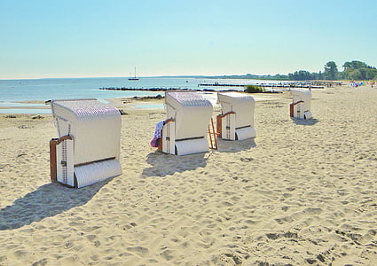 Club, Spiaggia di sabbia, mare, Mar Baltico, resto, cielo blu, il sole di mezzogiorno
