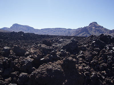 Teide, kameny, vulkanický kámen, sopka, krajina, Horská krajina, Hora