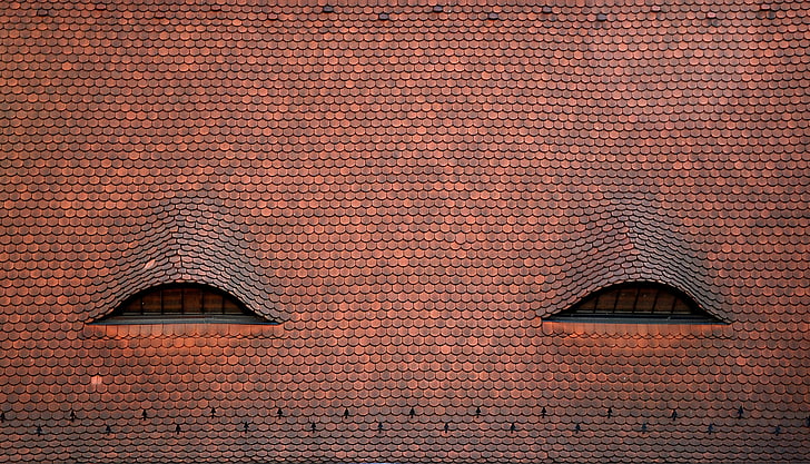 taket, minimal, øye, topp, murstein, mønster, bakgrunner