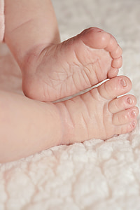 pieds, babyfüße, bébé, dix, nouveau-né, mignon, humaine