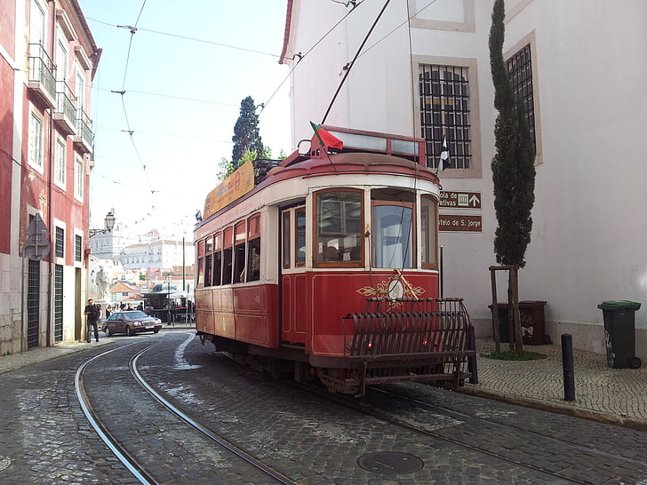 lizbonske, Alfama, tramvaj