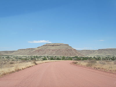 Road, Namibia, Kalahari, öken