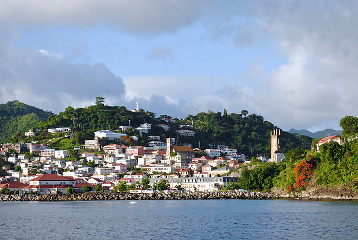 Grenada, Karibi, Otok, Zapadna Indija, more, krajolik, tropska
