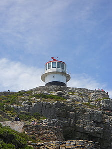 Rock, Cape point, Leuchtturm, Himmel, Blick, Südafrika, Urlaub