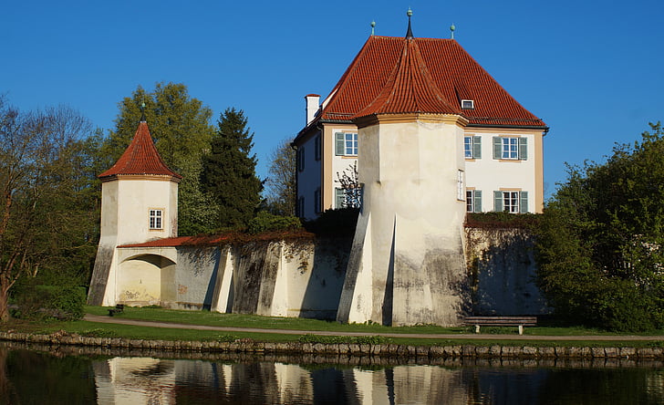 Schloss, Türme, Wand, Blutenburg, München, Obermenzing