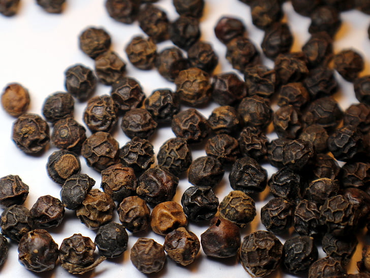 peppercorns, black, about, dried, sharp, spice, close