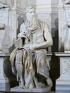 moses, horned, statue, san pietro in vincoli, rome, michelangelo, tomb