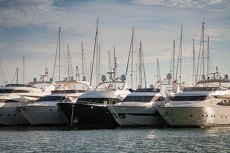 yachts, Mallorca, port, Harbor, bateau nautique, eau, aucun peuple