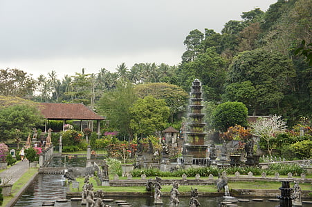 Bali water tempel, vakantie, water