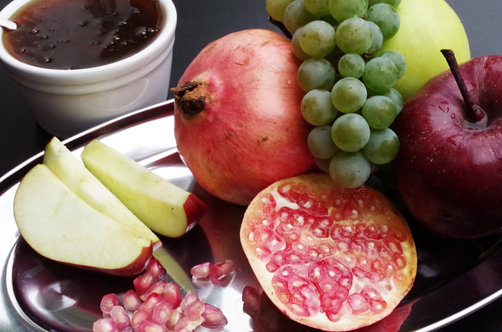 neues Jahr, die israelischen, Apple, Granatapfel, Honig, Das Fest der, Obst