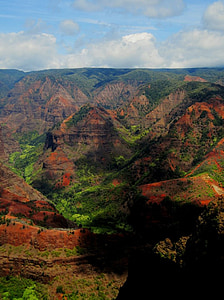 waimea canyon, hawaii, kauai, landscape, nature, napali coast