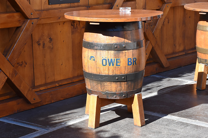 barril de cervesa, taula, barril, cervesa, beguda, celebrar, bótes de fusta