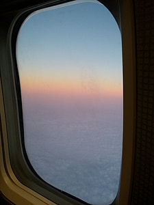 飞机, 天空, 舷窗, 窗口