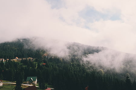 sis, Havadan görünümü, bulutlar, Hill, sisli, sis, doğal