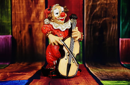 klaun, obrázok, smiešny, Hudba, hrať, veselá, hudobné klaun