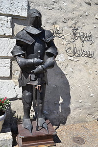 Knight, riddare rustning, svärd, hjälm, Plastron, spalliere, cubitiere