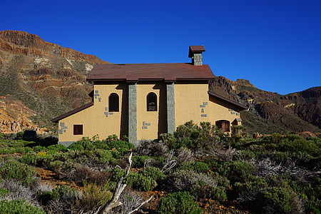 kapela, Ermita de las nieves, zgrada, Ucancu razini, Ucancu, Tenerife, Caldera