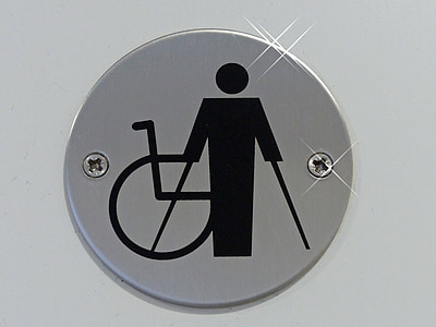 signs, disabled, handicap, wheelchair, crutch