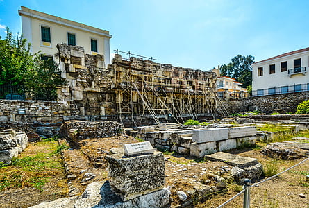 Aten, Grekland, ruinerna, Grekiska, antika, Agora, historia