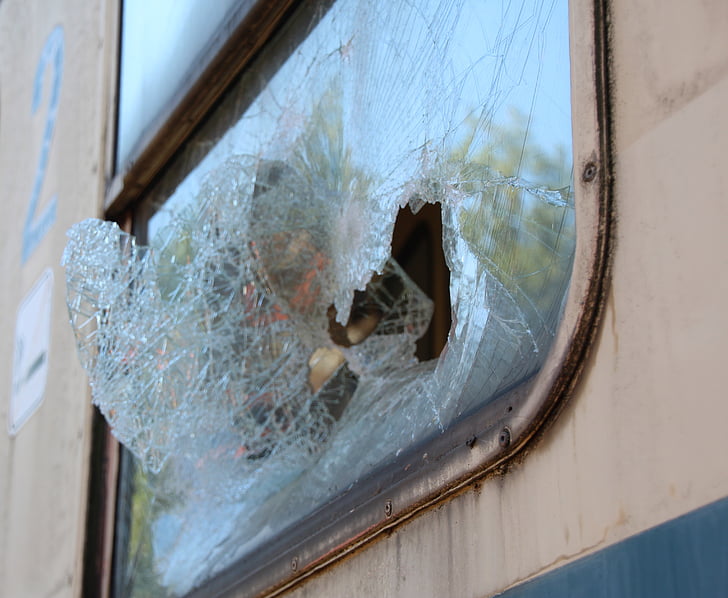 окно, сломанный, вагон, DB