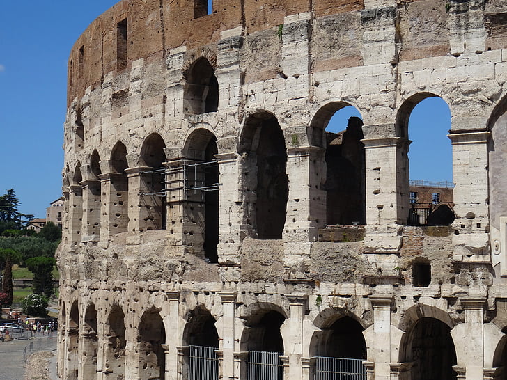 Roma, Koliziejus, Italija, antikvariniai, paminklas, senovinė architektūra, arenos