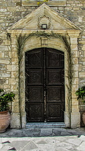 Xipre, Perivolia, Ayia eirini, l'església, ortodoxa, arquitectura, porta